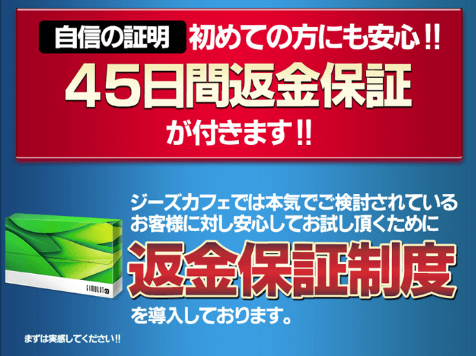 45日間返金保証